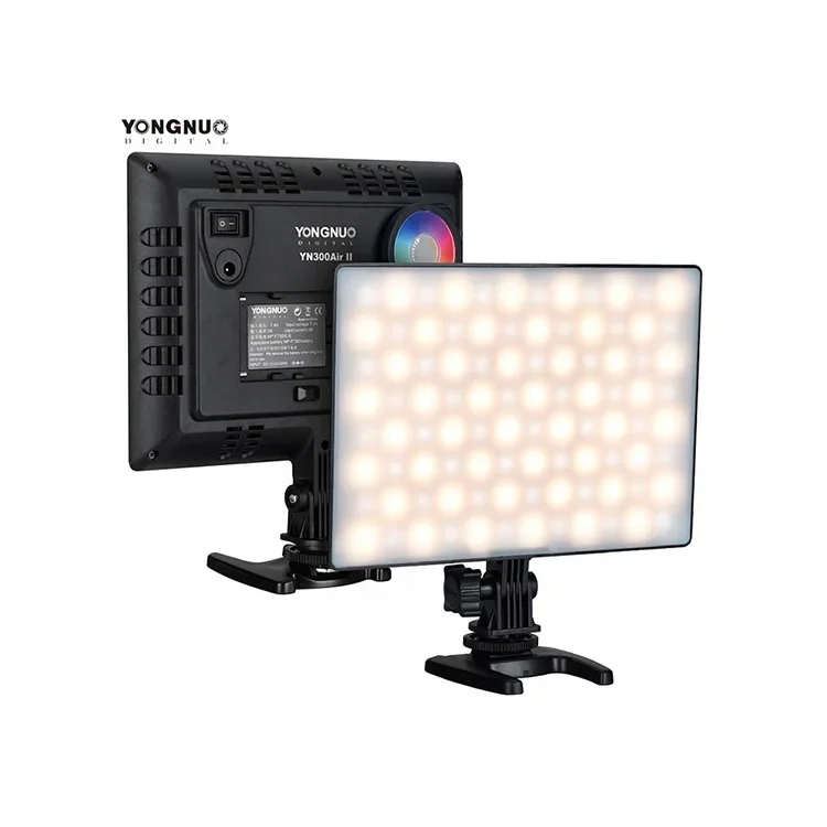 Фото 2026 В наличии YONGNUO YN300 Air II RGB 3200K-5600K Светодиодная видеопанель-лампа с дистанционным управлением для студии, улицы и портретной съемки №2