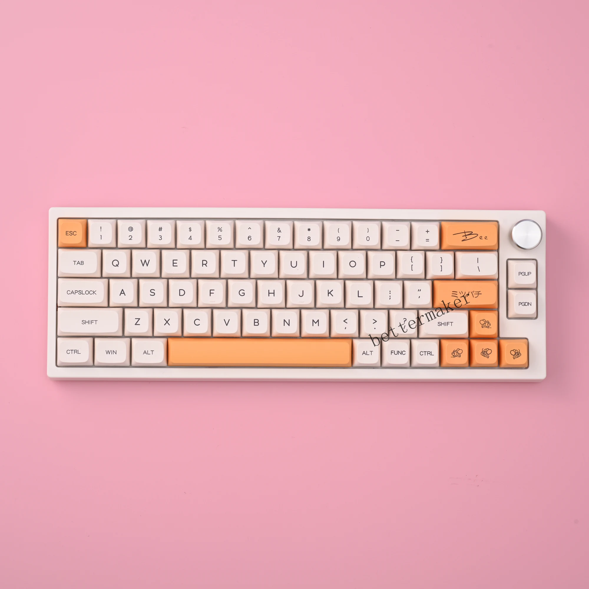 

Механическая мини-клавиатура MATHEW MK66 Pro Bees, Популярная Игровая клавиатура RGB для планшета, ноутбука, портативная беспроводная bluetooth
