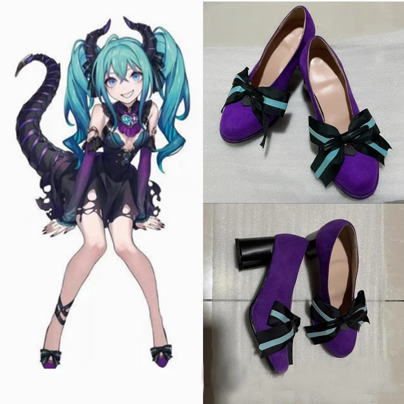

Cosplay Shoes Little Devil Bunny Girl Shoes Purple Women HIGH-HEEL