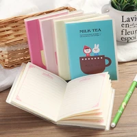 cartoon pvc rubber sleeve hand book notebook cute notebooks diaries mini student notepad planner school office stationery 85x115