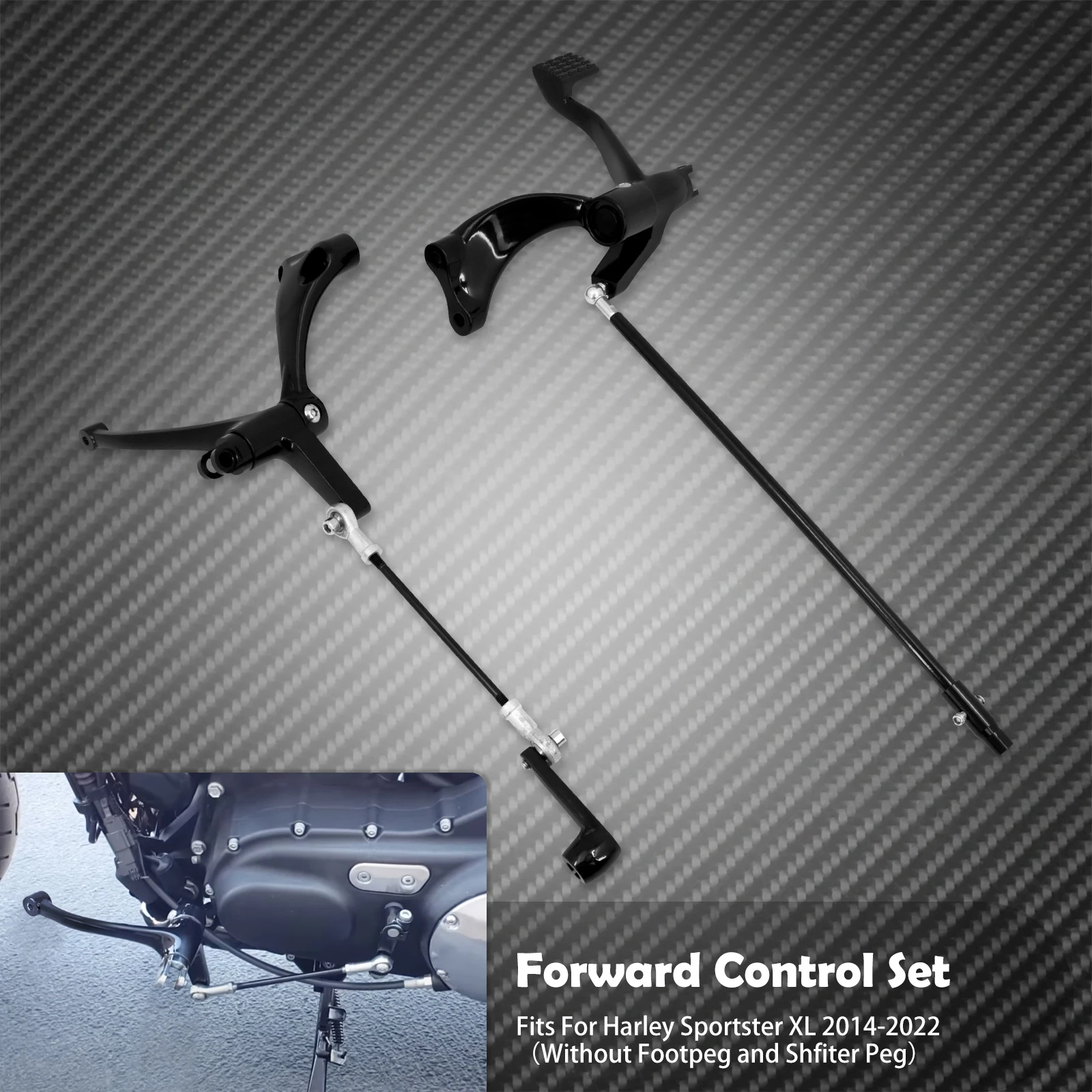 

Комплект рычагов управления вперед для мотоцикла без набора подножек для Harley Sportster XL 72 48 1200 883 Iron SuperLow 2004-22