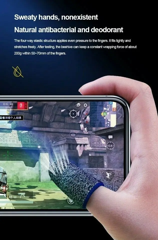 Ультратонкий игровой рукав для пальцев 1 пара дышащие кончики Pubg Аксессуары