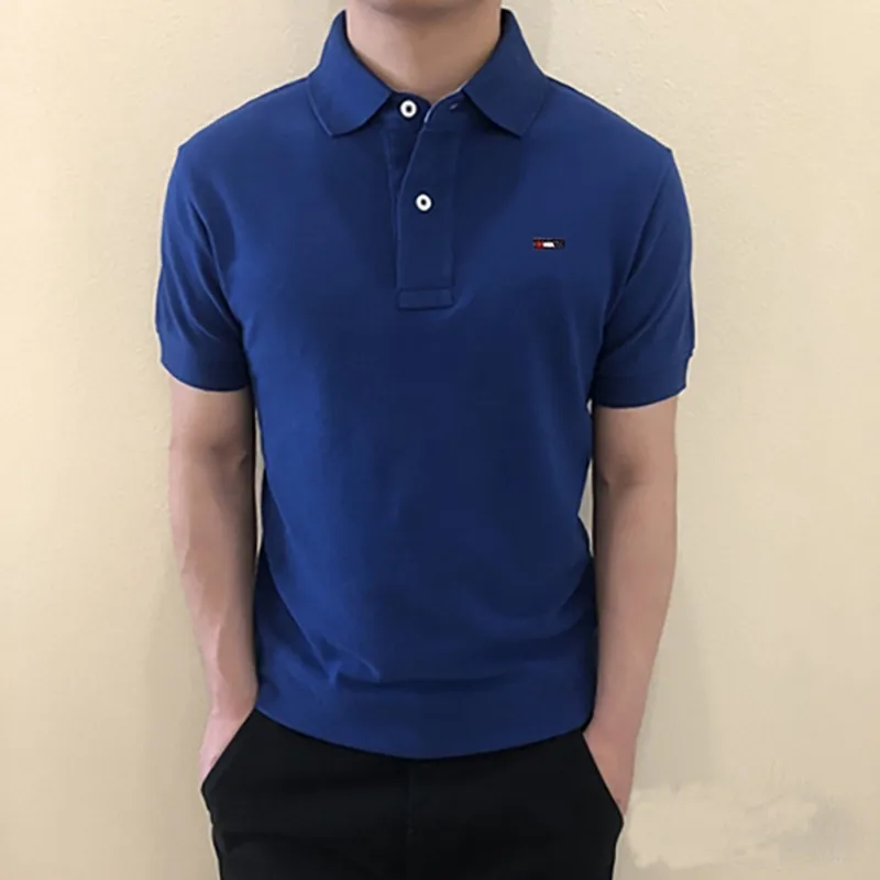 

Мужская рубашка-поло из 100% хлопка, с коротким рукавом