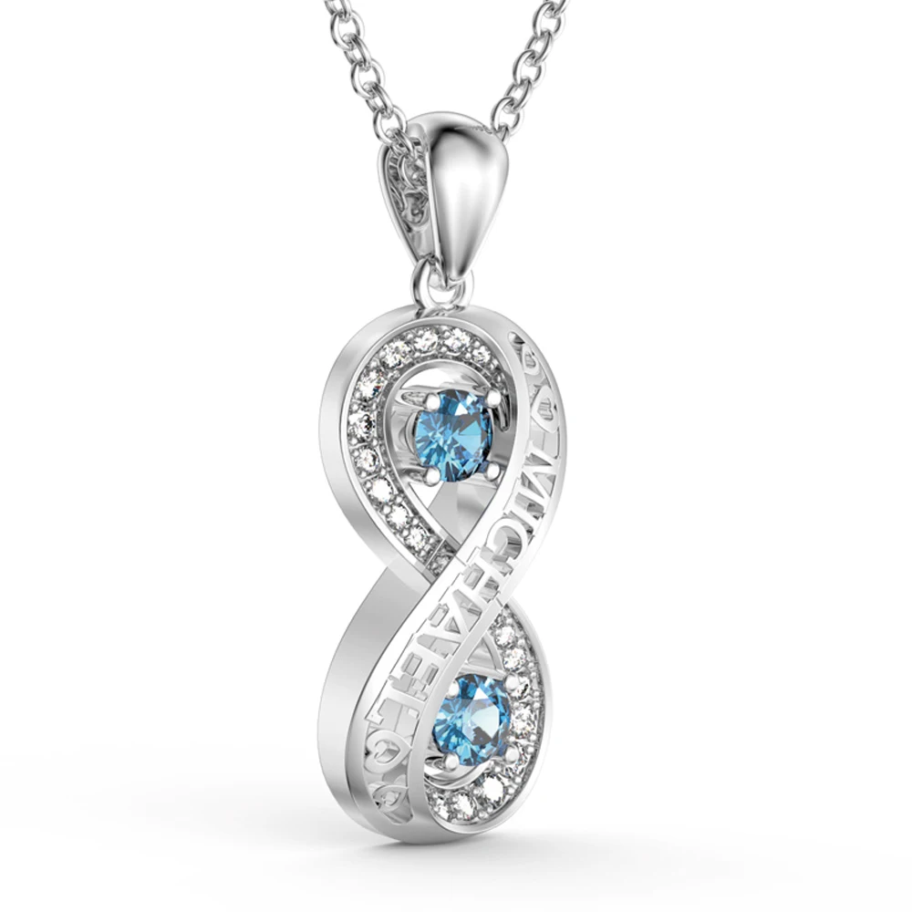 

Personalized Name Necklace Infinity Customized 3D Printed Jewelry