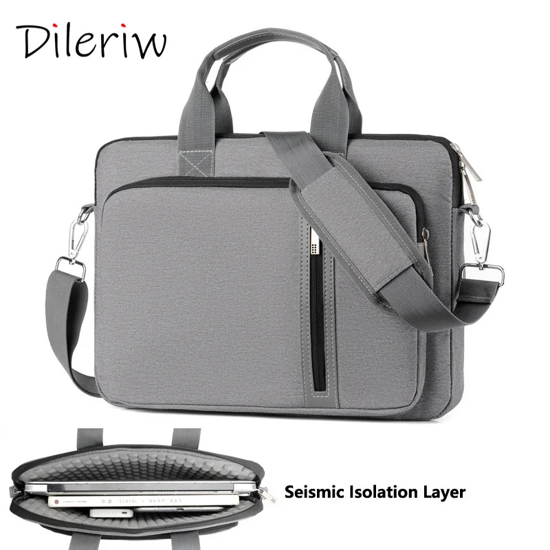 

Laptop Universal Shock Absorbing Handbag Can Hung Luggage Multifunction Portable Briefcase Large Capacity Diagonal Shoulder Bag