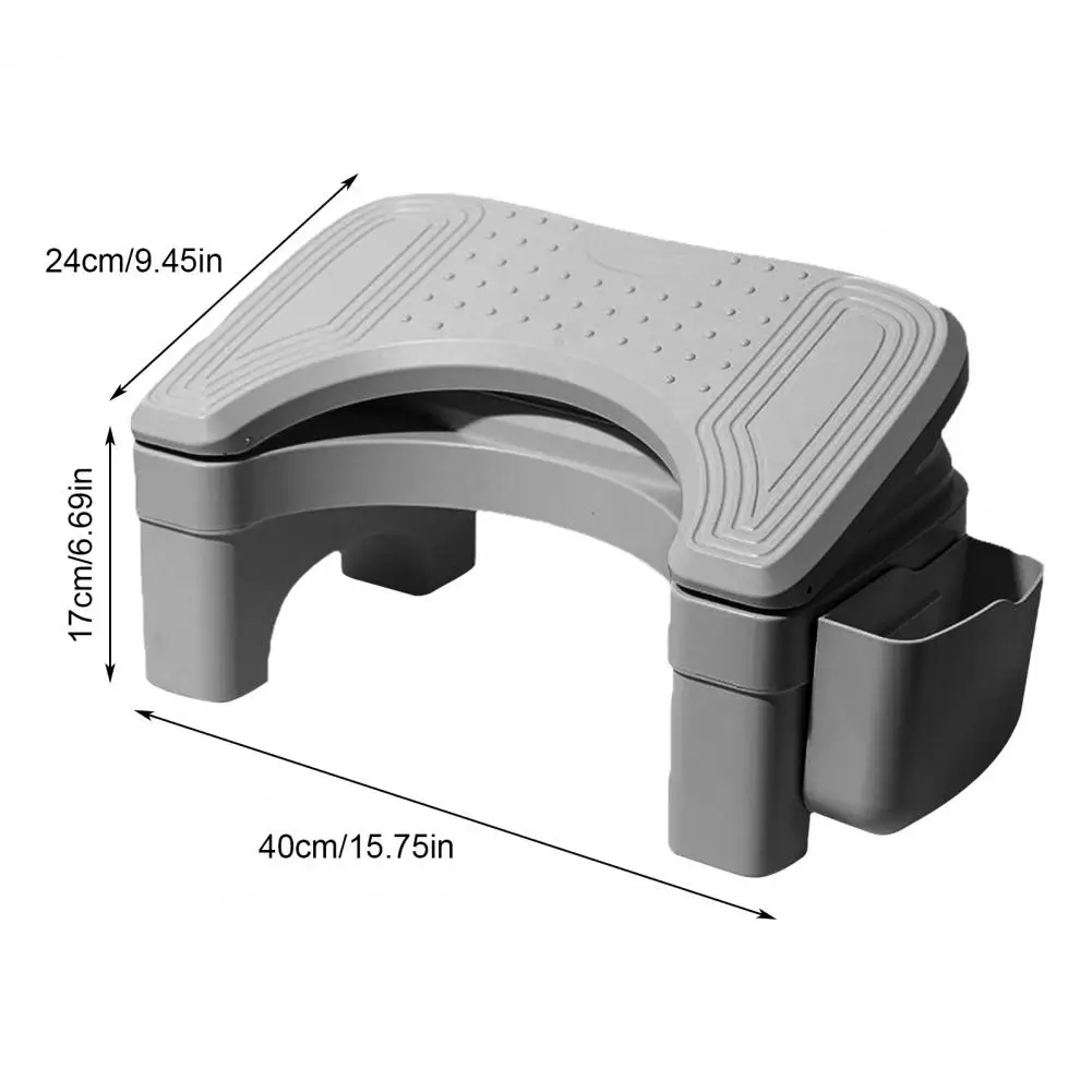 Табурет для унитаза с регулируемой высотой и нескользящим ящиком хранения