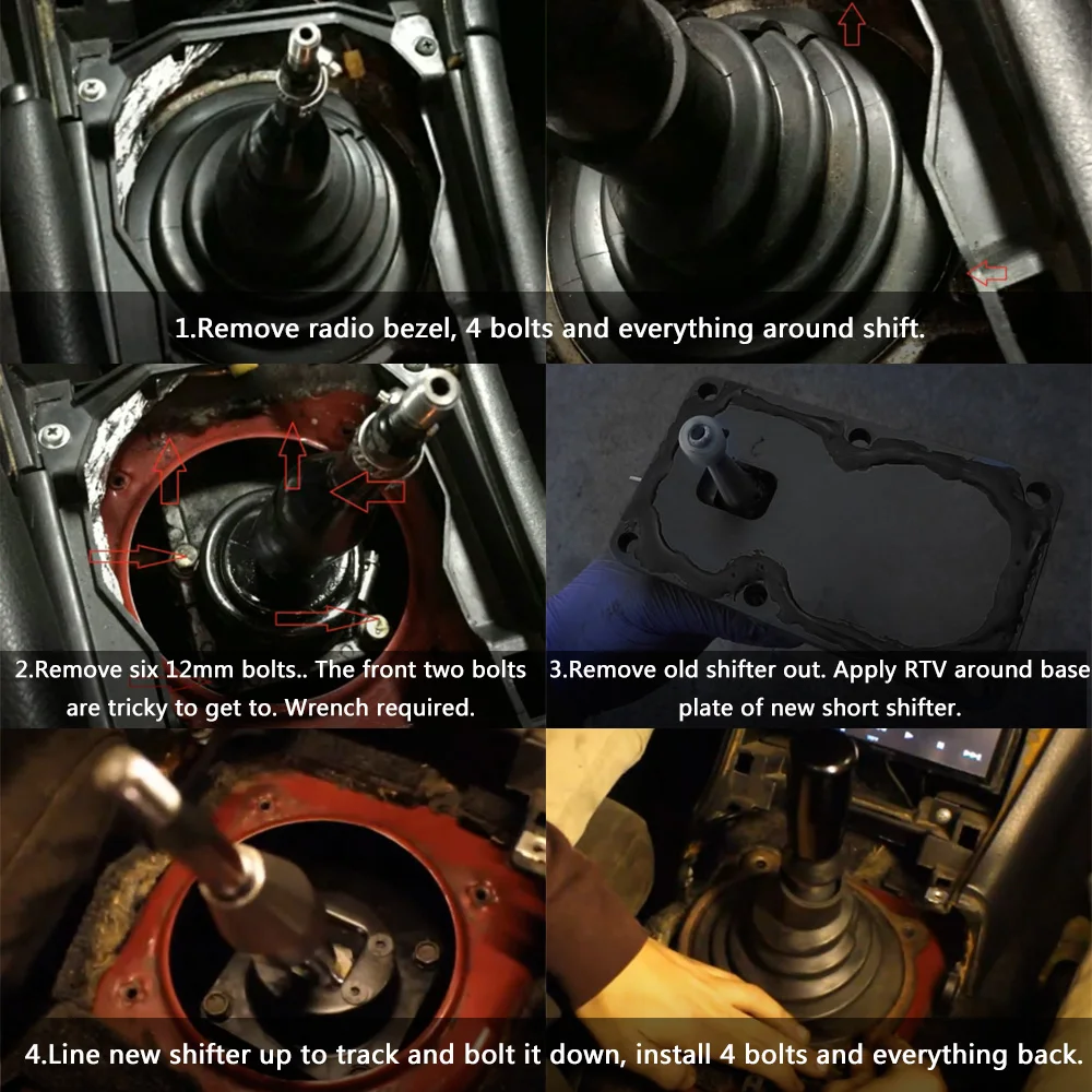 Короткий рычаг переключения передач с основанием для 5-скоростного 88-99 Nissan 240SX S13