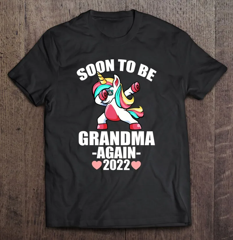 

Коллекция 2022 года, футболка с надписью «скоро, бабушка», футболки с единорогом, бабушкой снова, Мужская футболка, женская футболка, рубашка, ...