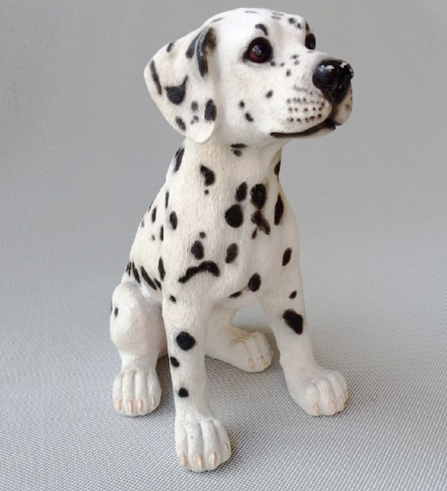 Милая реальная жизнь модель собаки смола имитация пятен собака украшение для