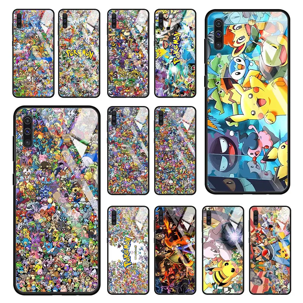 

Pokemon Japan Ocket-Monster Glass Case For Samsung Galaxy A51 A52 A71 M51 A50 A91 A31 A12s A70 M31 M30s Tempered Phone Cover