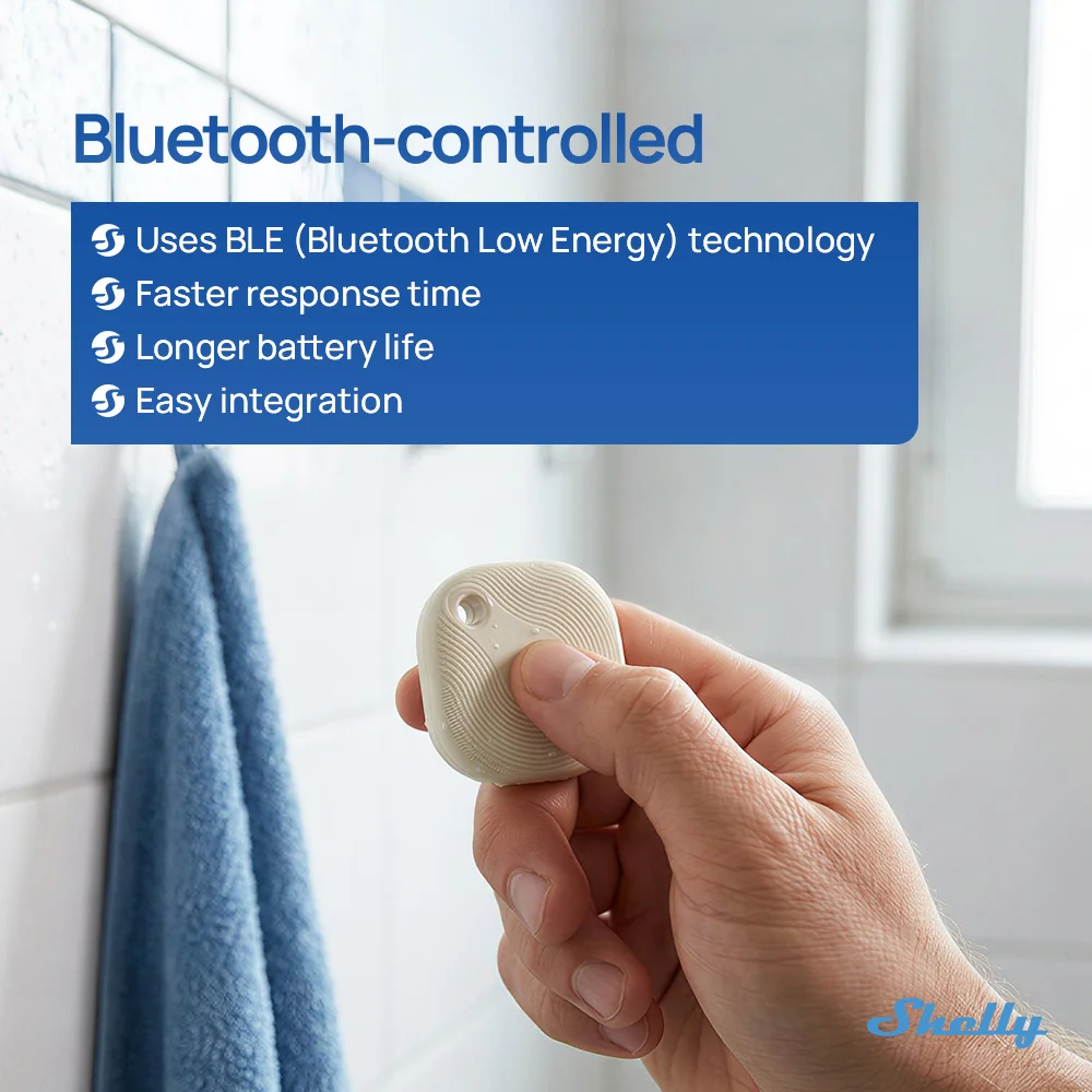 Фото Умная кнопка Shelly BLU Button Tough 1 ZB с Bluetooth и Zigbee для включения/выключения устройств, диммирования и активации сценариев №3