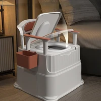 Widening Seat Squatty Potty Height Adjustment Bathroom Stool Anti-rollover Elderly Bath Chair Removable Armrest Shower Chair
