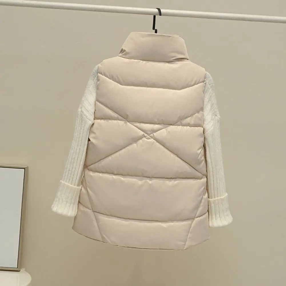 

Женский жилет с воротником-стойкой, универсальный жилет телесного цвета на ощупь, повседневная одежда