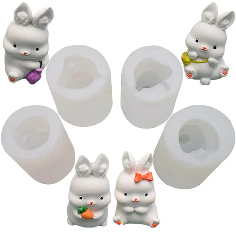 

Lovely Animal Rabbit Bunny Soap Candle Mold Silicone Mold Handmade Craft Molds