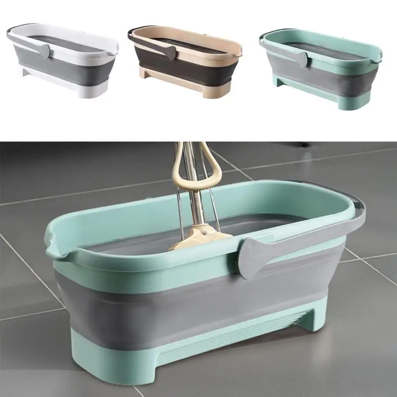 

Mop Bucket Small foldable Car Wash Bucket With Handle Large Capacity Laundry Barrel For Camping Collapsible Wash Basin Dishpan