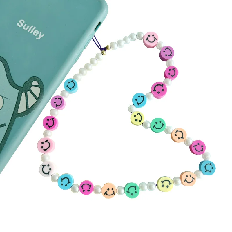 

Acrylic Pearl Beads Mobile Phone Chain Women Girls Cellphone Strap Anti-Lost Lanyard Hanging Cord Jewelry Bracelet Keychain New