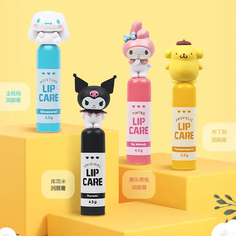 Мультяшная Sanrioed My Melody Kuromi детская помада Ins Девочка Сердце кавайная увлажняющая