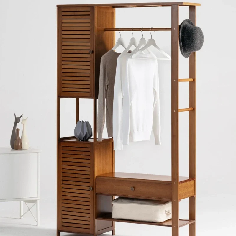 

Simple Wardrobe Modern Simple Rental Room Home Solid Wood Fabric Assembly Children's Bedroom Cabinet Wardrobe