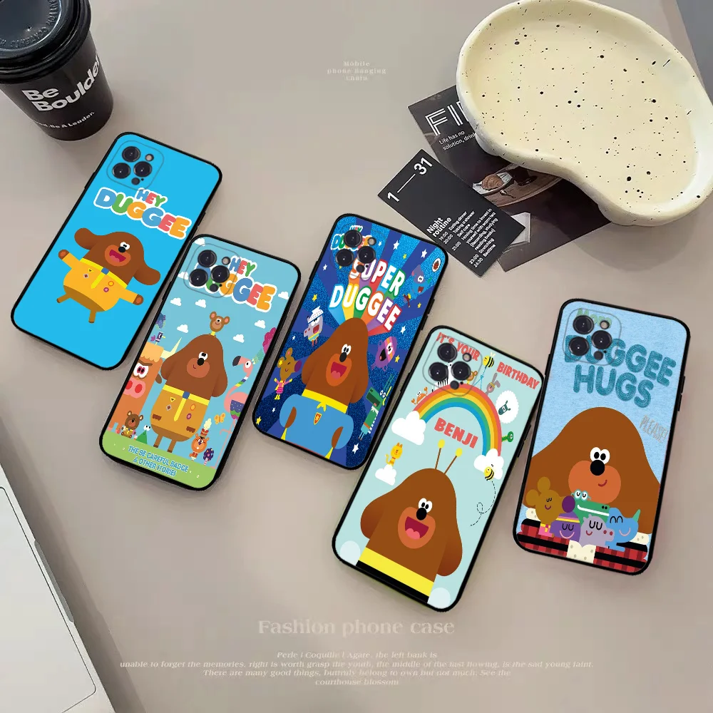 Чехол для телефона H-Hey D-Duggee силиконовый мягкий чехол iphone 15 14 13 12 11 Pro Mini XS MAX 8 7 6 Plus X