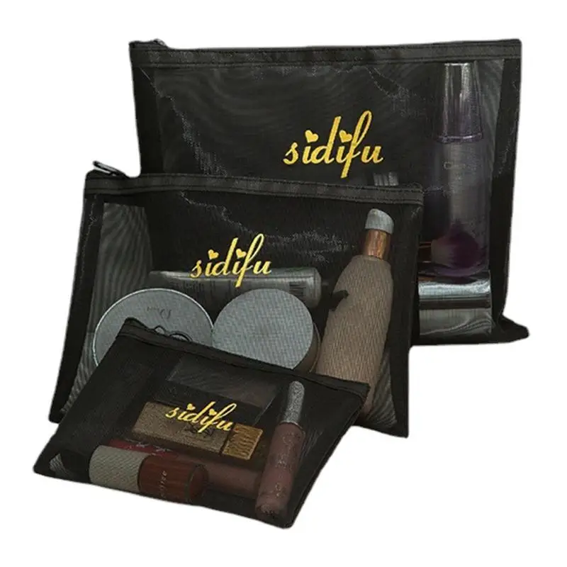 

Makeup Pouch Toiletry Makeup Bag Pouch Perspective Grid Large Capacity Makeup Case For Skincare Toiletries Shampoo Birthday