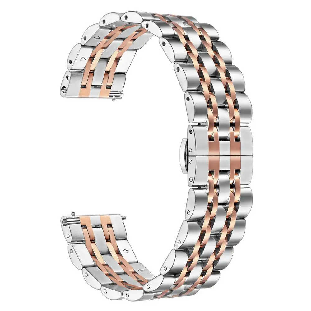 Metal Wrist Strap for Xiaomi Huami Amazfit GTR 47mm 42mm Stainless Steel Bracelet for Amazfit Bip lite/Stratos 2 2S / Pace Band