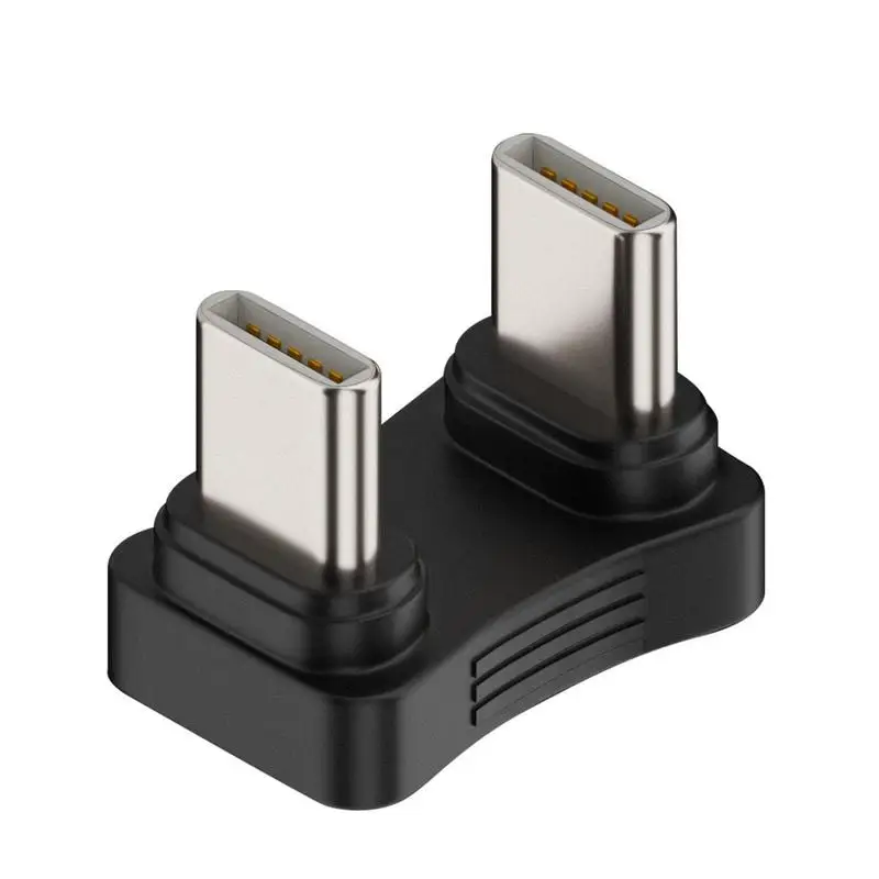 

Type C Male to Male Adapter | 65W U-shaped USB Adapter | USB 2.0 Phone Charging Converter with Quick File Transmission and 180-d