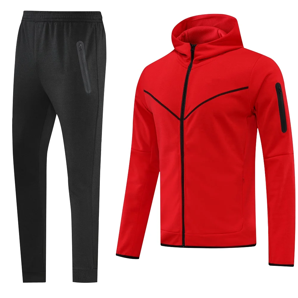 

New Brand Men's Sweatsuit Men's sports set Hoodie Cotton Stretch Training Wear Good Quality Coat Sweatpants Sport Set Clothing