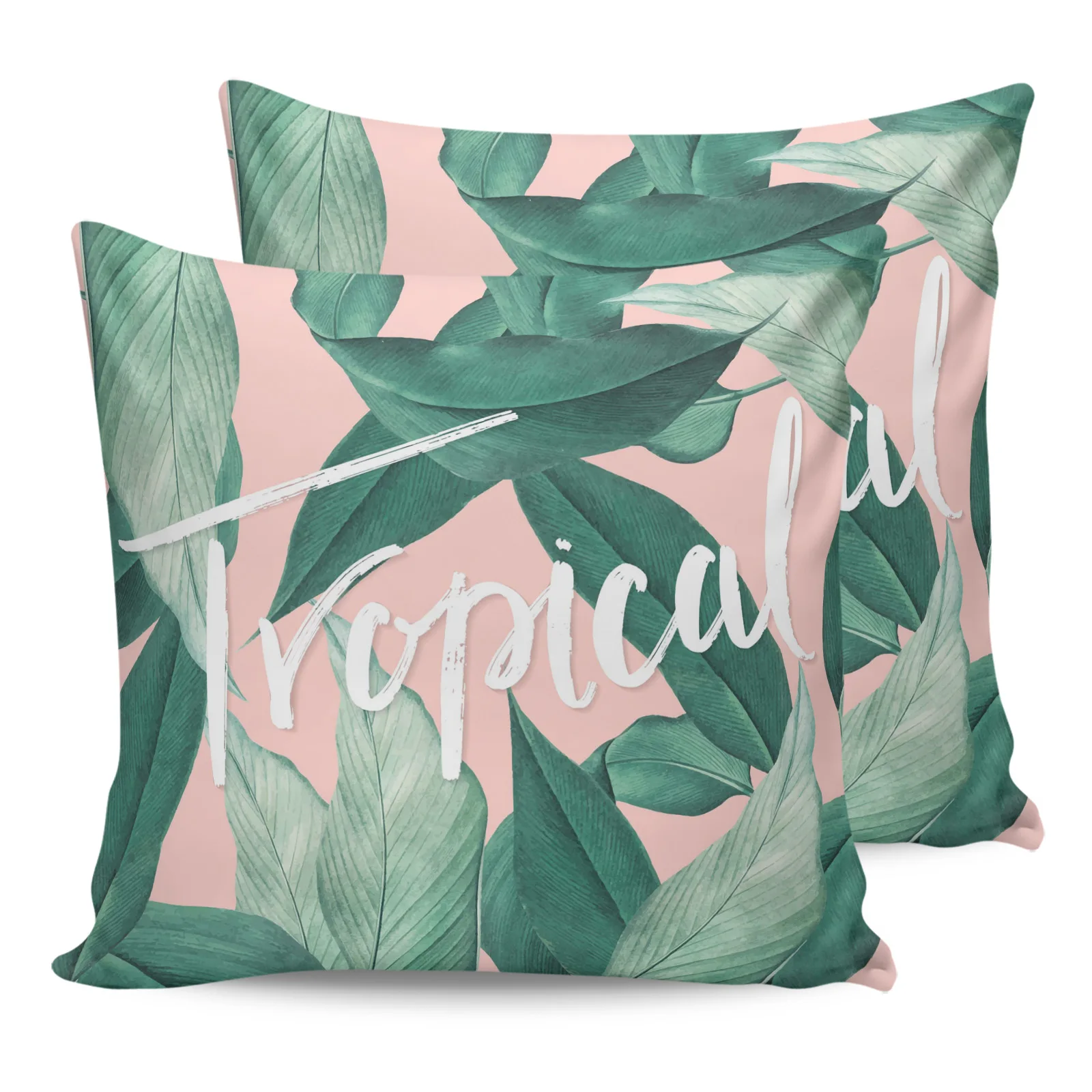 

Чехол для дивана с тропическими растениями и листьями