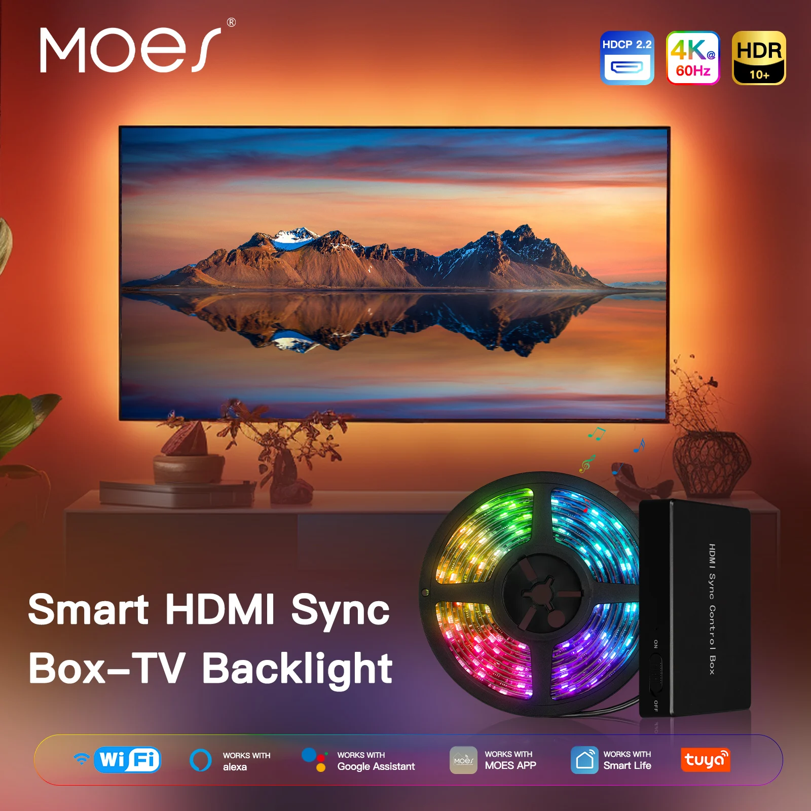 

MOES Wi-Fi Smart Ambient Lighting TV подсветка