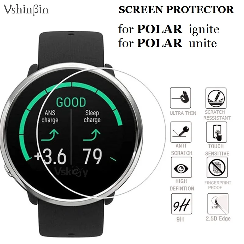 

3PCS Screen Protector for Polar Ignite Smart Watch Tempered Glass for Polar Unite Scratch Resistant Protective Film