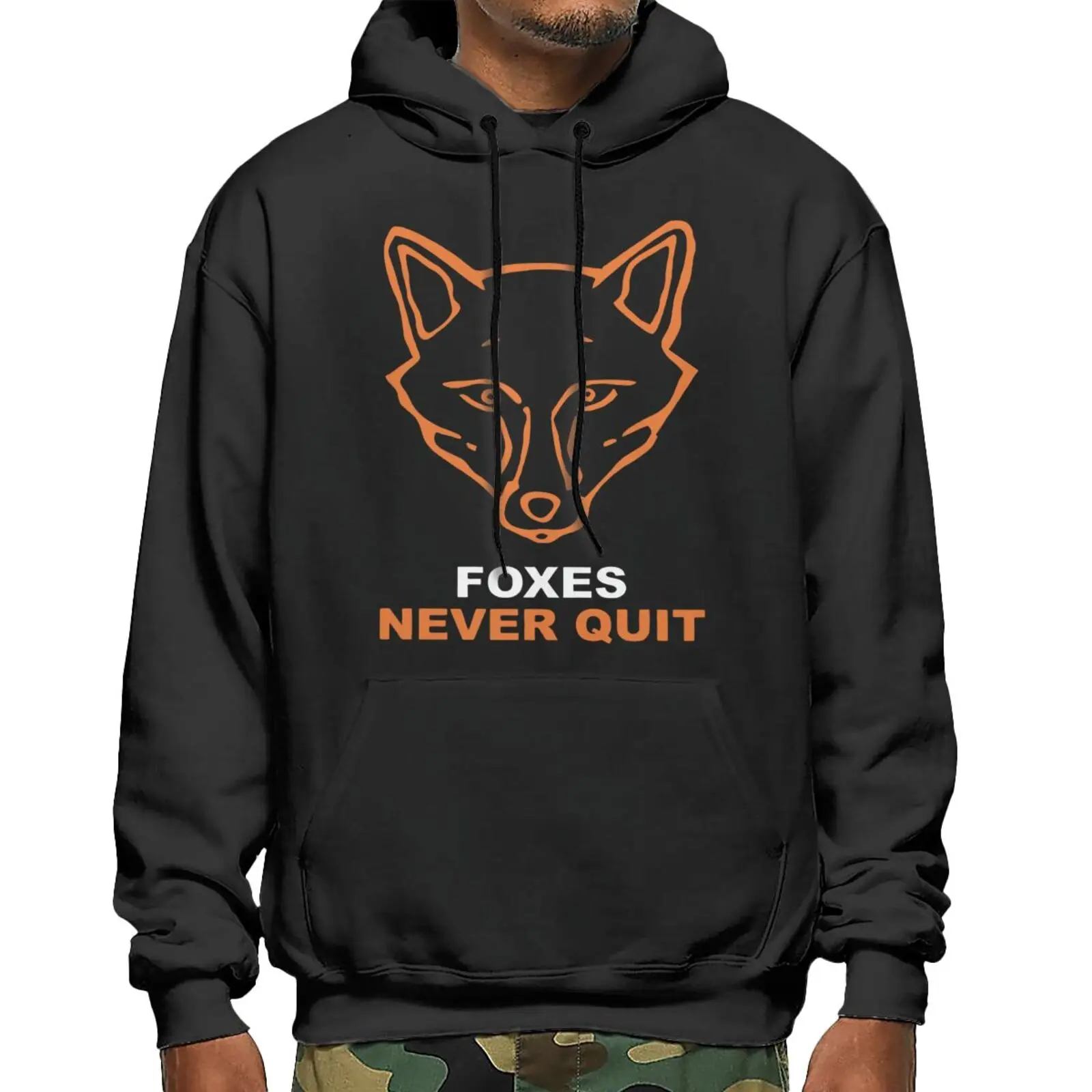 

Лисы никогда не выходите из кейстера, городские футбольные Толстовки, Толстовки, мужские толстовки, женские мужские толстовки, Мужская Флис...