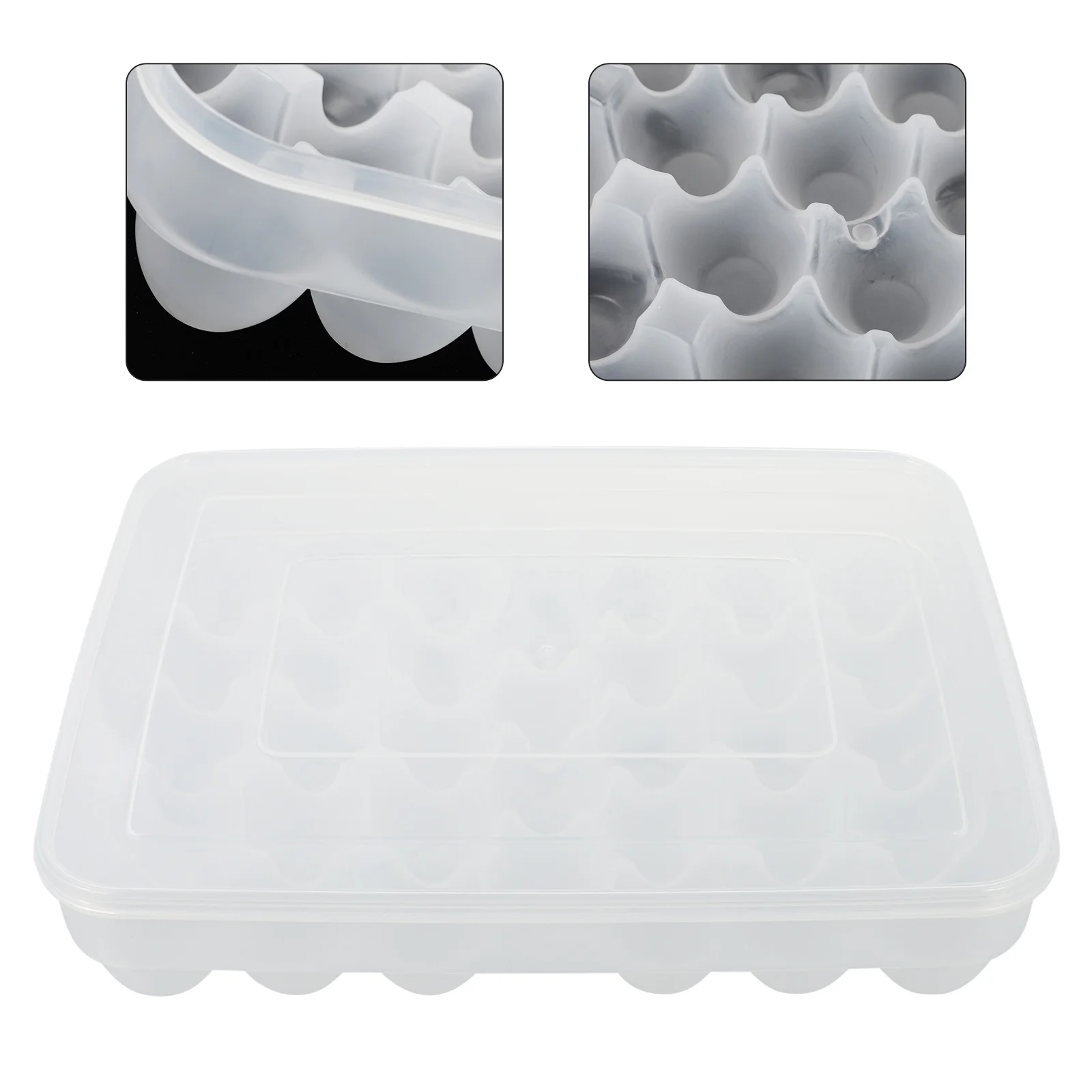 

34 Grids Egg Preservation Box Serving Tray Lid Refrigerator Egg Tray Dispenser Egg Tray Cover Pp Egg Holder Tray