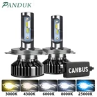PANDUK Автомобильные фары 110 лм 9005 Вт CSP H4 LED H7 Canbus H1 H3 H8 H11 9006 3000 6000K Автомобильные фары светодиодный ные фары для автомобиля