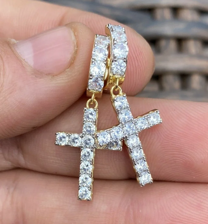 

ANGLANG Fashion Mens/Ladies Drop Dangle Huggie Hoop Earrings Micro Paved CZ Anniversary Birthday Fine Gift Daily Accessory