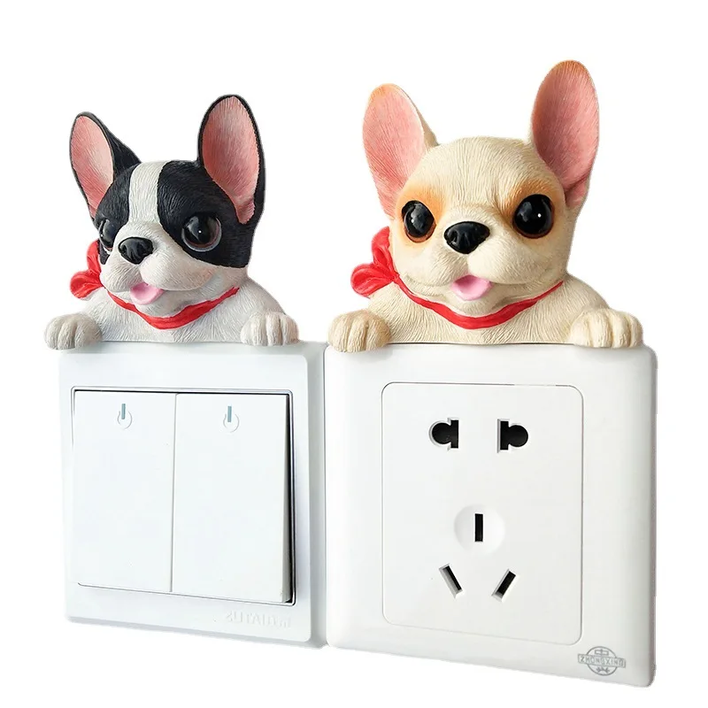 

Креативные наклейки на выключатель с изображением собаки, наклейки на выключатель, наклейки на стену, наклейки на выключатель, для детей, жи...