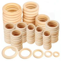 unfinished solid wooden rings 15 150mm natural wood rings for macrame diy crafts wood hoops ornaments connectors jewelry making