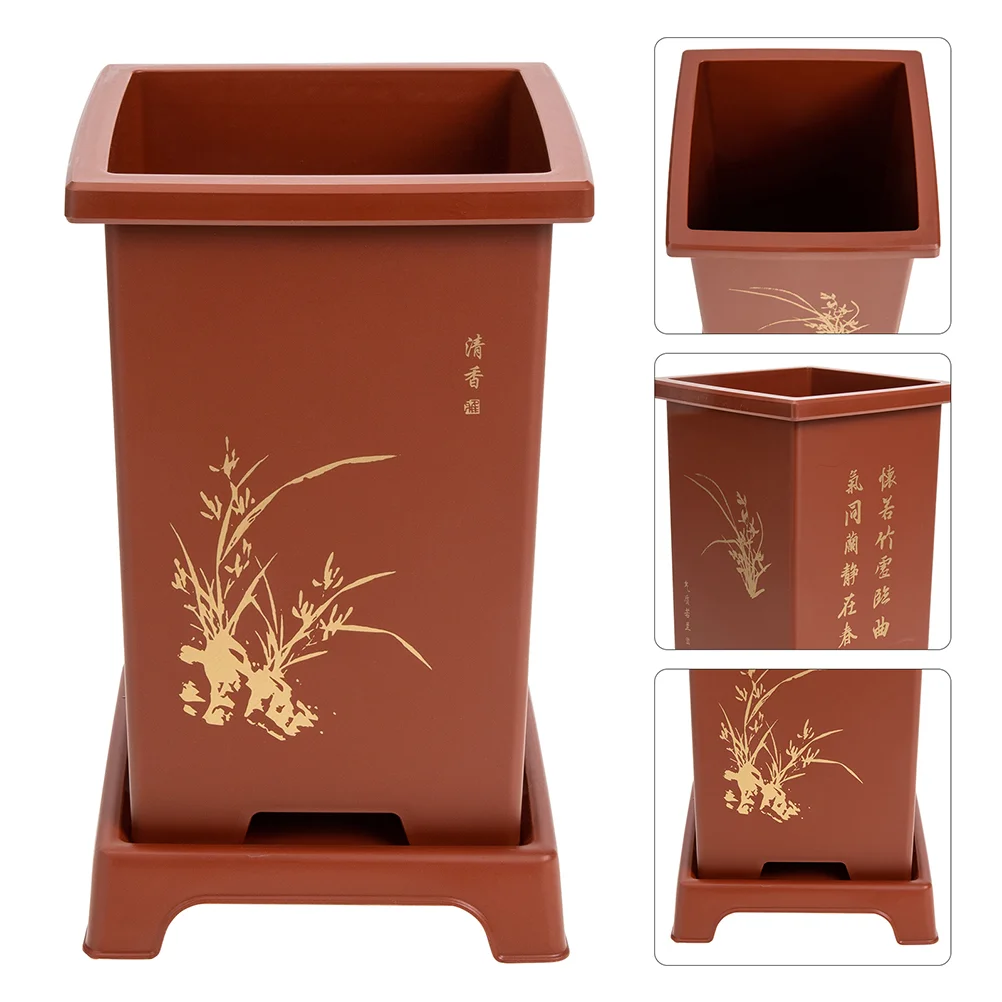 

2 Sets Bonsai Training Pots Window Box Planter Indoor Plants Orchid Planter Orchid Flower Pot Desk Topper