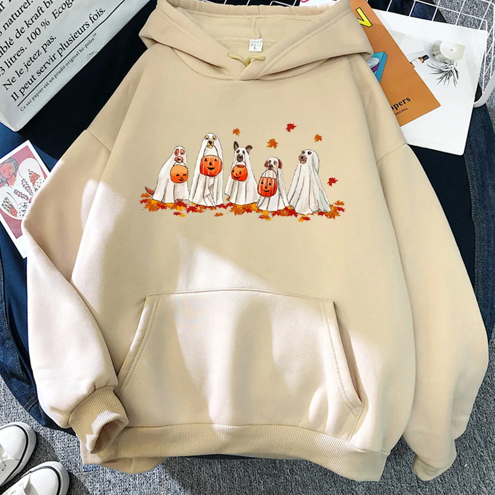 

Ghost Halloween Hoodies Cartoon Spooky Sweatshirt Women Harajuku Ghost Harajuku Clothes Goth Halloween Clothes m