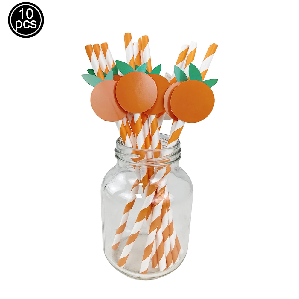 

Фруктовые бумажные соломинки PartiesTour 10 шт.