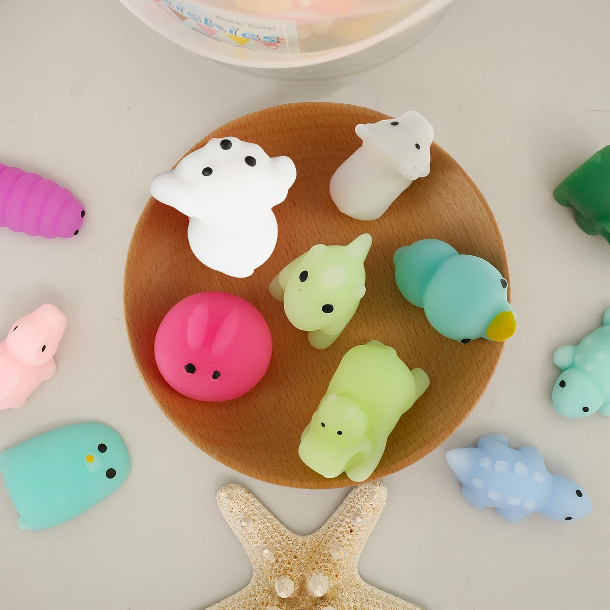 

64pcs Animal Fidget Toys High Variability and Recovery Soft Decompression Toy Ductility and Resilience Soft Squeeze Toy with