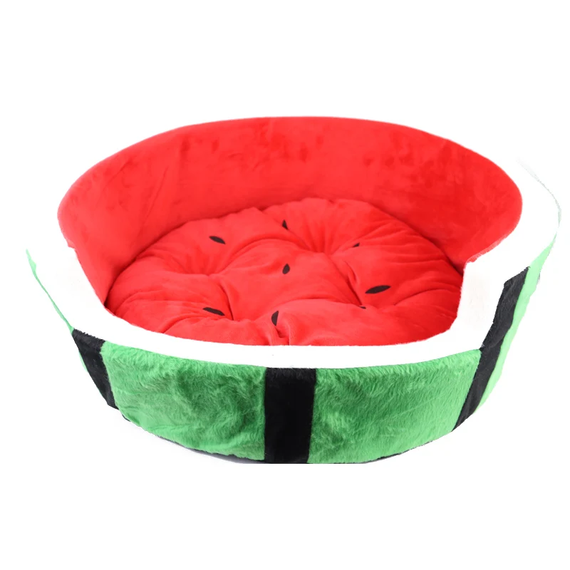 

Pet Bed Cute Kennel House Warm Cotton Watermelon Modeling Dog Bed Mat Sofa Pet Cat Bed for Dogs Cats Fruit Bed