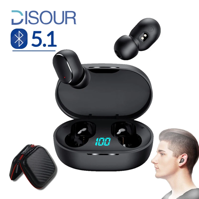 

Стереонаушники-вкладыши DISOUR TWS E6S, Bluetooth, ШПД, микрофон