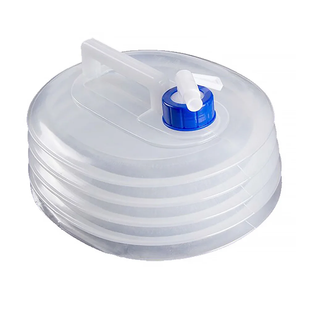 

Outdoor Accessories With Tap Lightweight Bucket Water Containers Transparent Portable Collapsible Hiking Camping