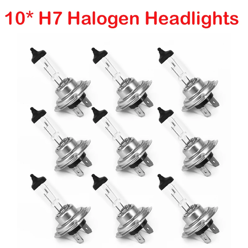 car headlight bulbs 10*/Set H7 Headlight Bulbs Halogen Car Light Source Warm White 4300K 55W Auto Fog Lamp Hight Power Car Headlight Lamp 12v foggy headlights
