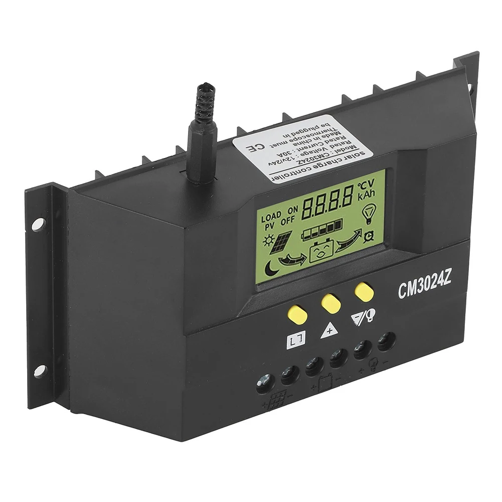 

Accessories Charge Controller 12V 24V 3‑Level Automatically Recognize Dual MOS Over Current Protection Plastic