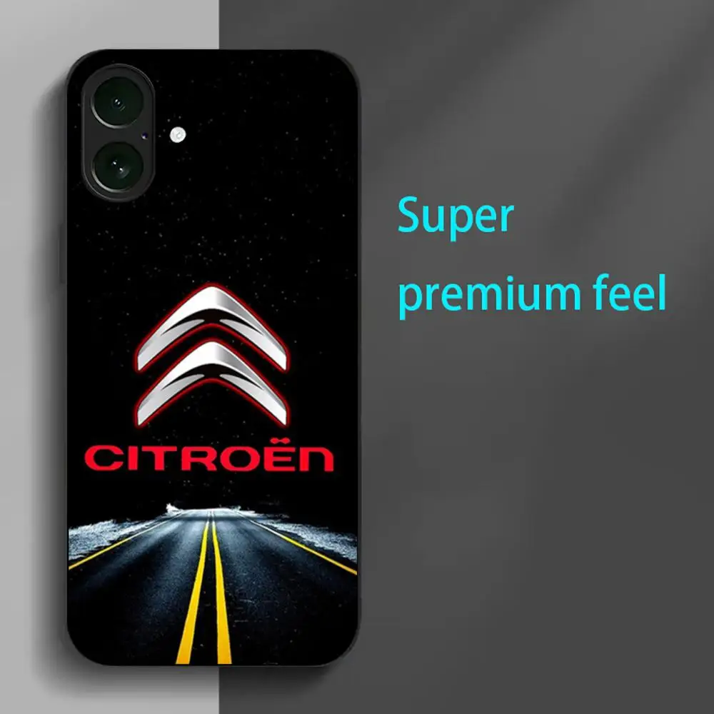 Чехол для телефона C-Citr-oenS Racing iPhone 16 15 14 13 12 11 X XR XS 8 Plus Mini Pro Max мягкий черный