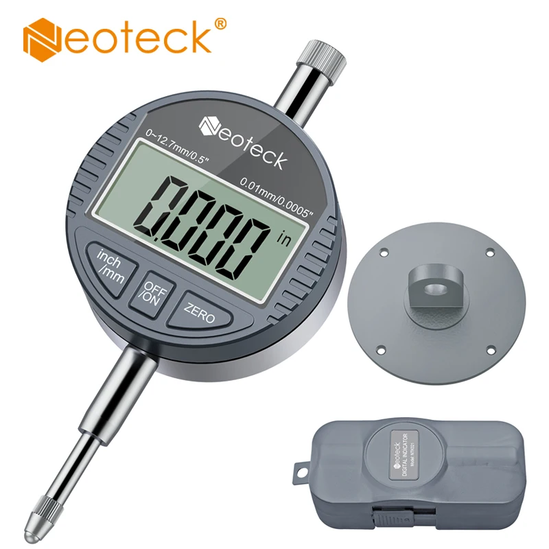 

Neoteck DTI Digital Probe Indicator Dial Test Gauge 0.01/.0005'' Electronic Test Gauge Range 0-12.7mm/0.5'' With LCD Display