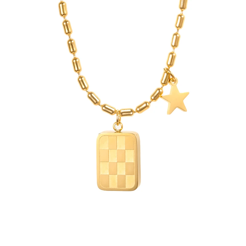 PAXA новая трендовая простая квадратная подвеска на цепочке ожерелье для женщин