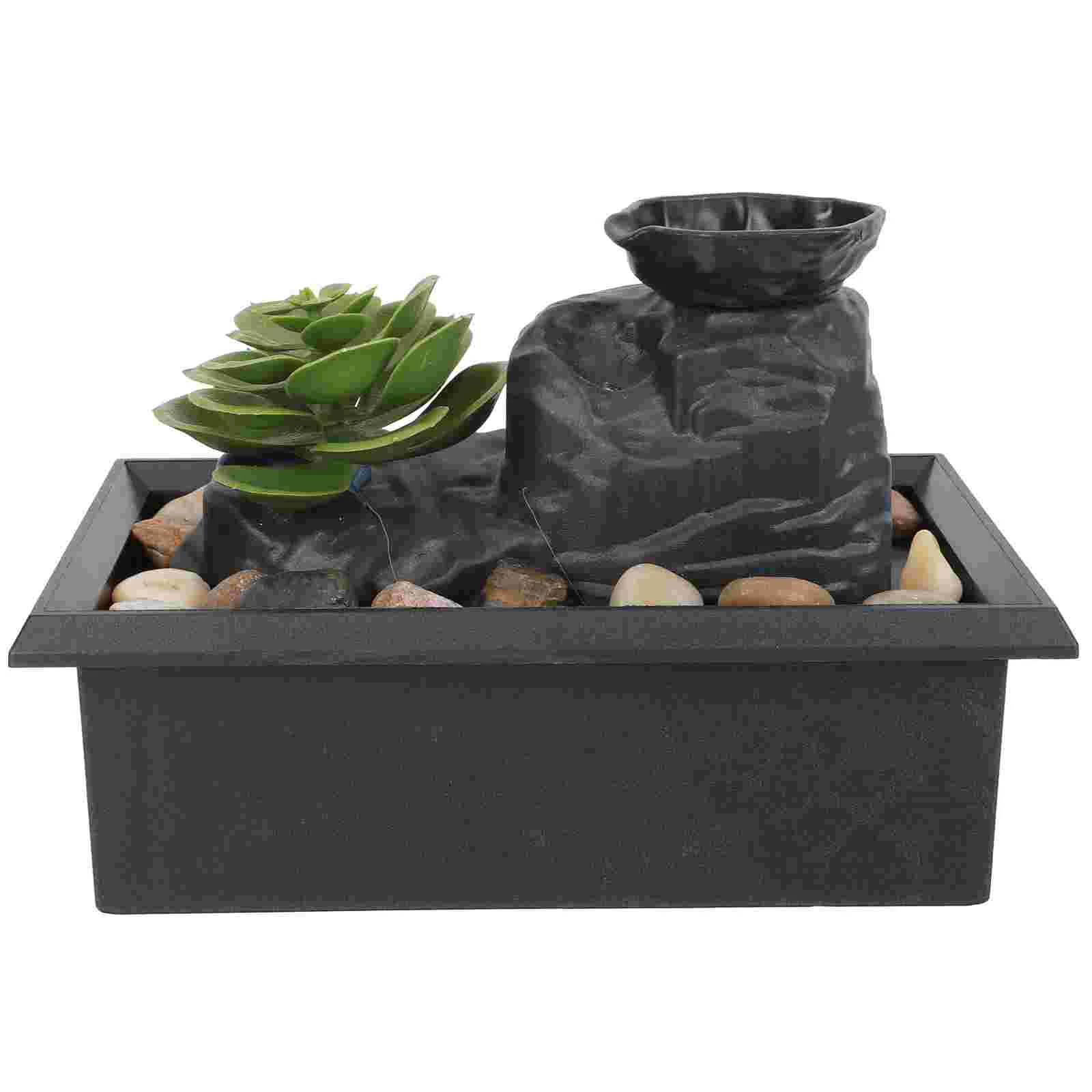 

1Pc Indoor Tabletop Fountain Adornment Home Bonsai Furnishing