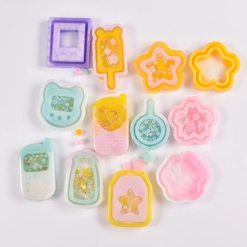 

DIY Claw Flower Ornament Quicksand Silicone Epoxy Mold DIY Keychain Pendant Crafting Mould for Valentine Gift A5KE